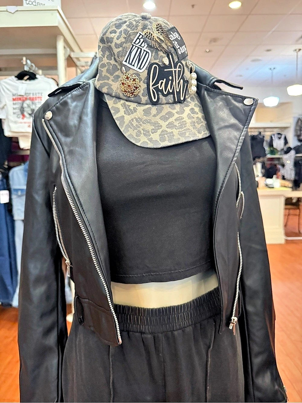 Women's Black Moto Jacket Like New